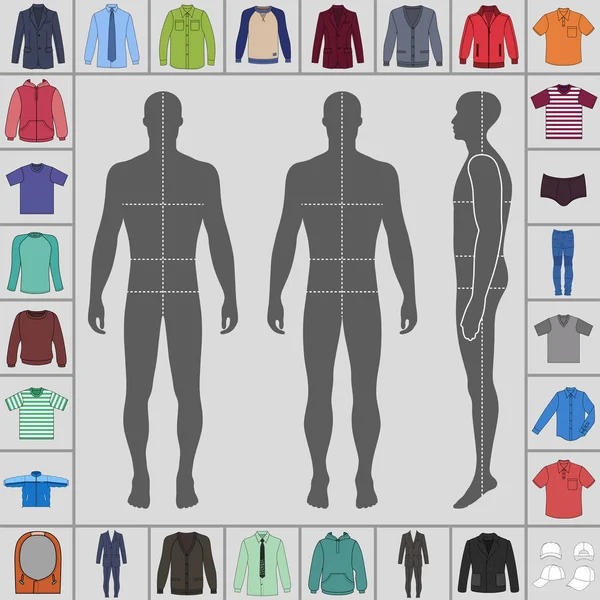 Conjunto de ropa para hombres — Archivo Imágenes Vectoriales