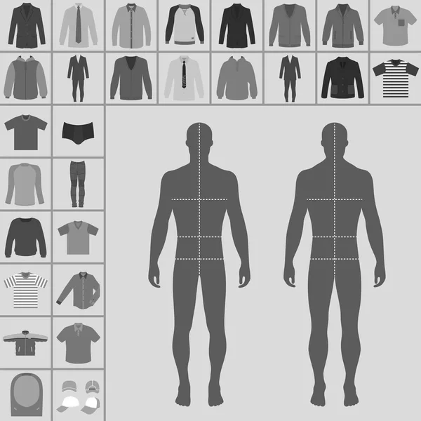 Conjunto de ropa para hombres — Vector de stock