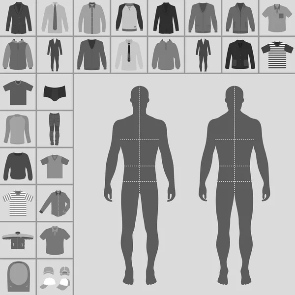 Мужской комплект одежды — стоковый вектор
