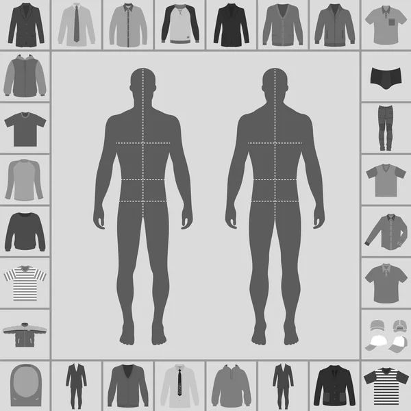 Мужской комплект одежды — стоковый вектор