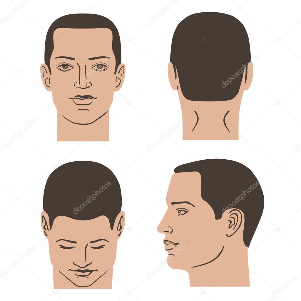 Man hairstyle head set