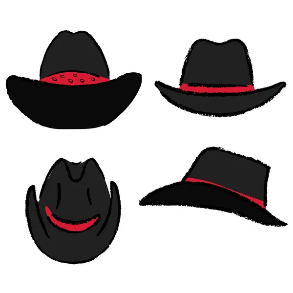 Modelo de chapéu de cowboy —  Vetores de Stock
