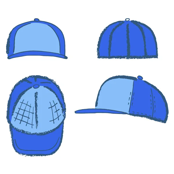 Бейсбол, теніс, реп-шапка викладені шаблон — стоковий вектор