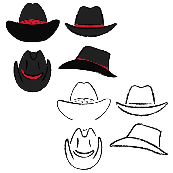Plantilla sombrero vaquero — Vector de stock