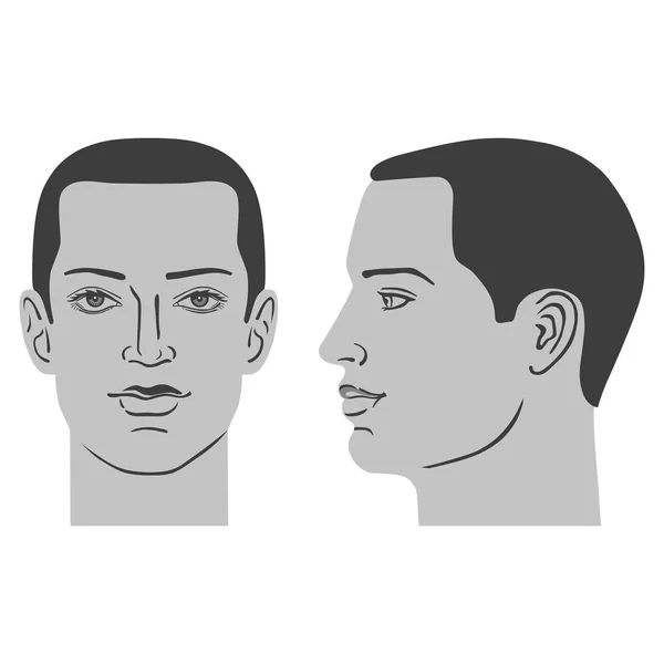 Muž účes hlavy — Stockový vektor