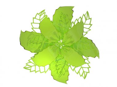 Metal 3d çizim çiçek işleme renkli kireç