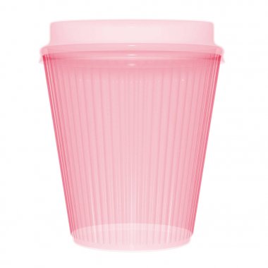 Plastik veya kağıt oluklu cam ve kap 3d çizim