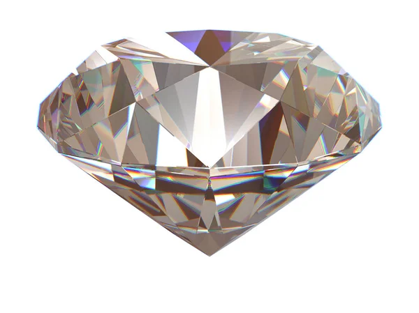 Diamond side view 3D illustration — Stock Photo, Image