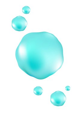 Mavi su beyaz zemin üzerine bırakır. Vektör Kafes çizim