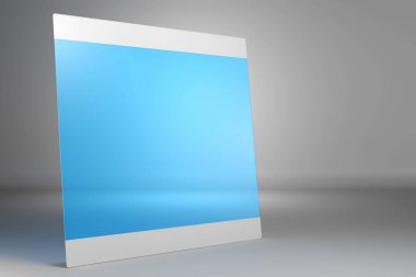 Gri arka plan üzerinde ince mobil tablet