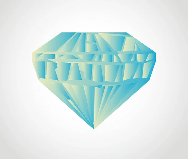 Μεγάλο Διαμάντι Που Λάμπει Εικονογράφηση Διάνυσμα Γκρι Φόντο Χρωματιστό Διαμάντι — Φωτογραφία Αρχείου