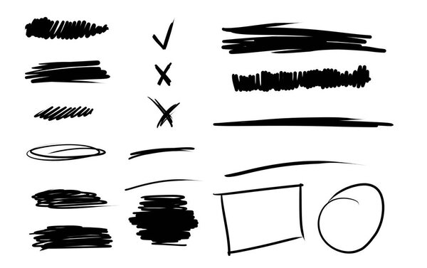 Дизайн элементов, чтобы подчеркнуть выделение и прорезной текст. иллюстрация
