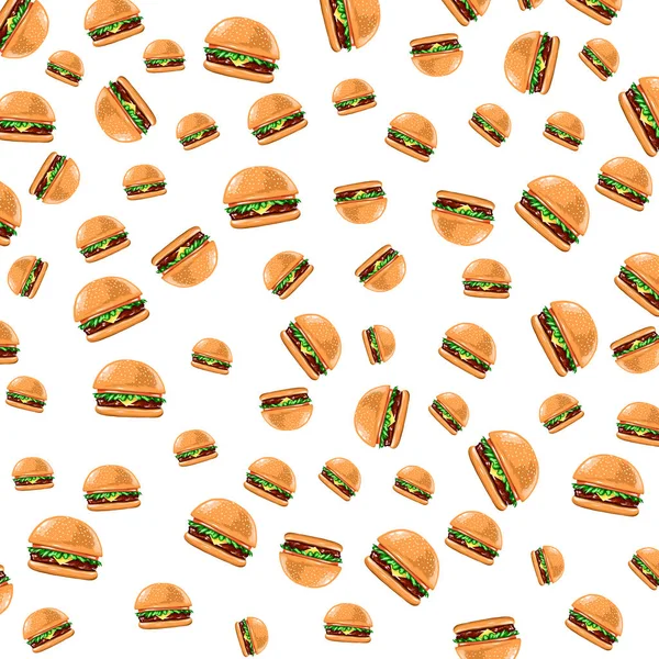 Fast food background on white background