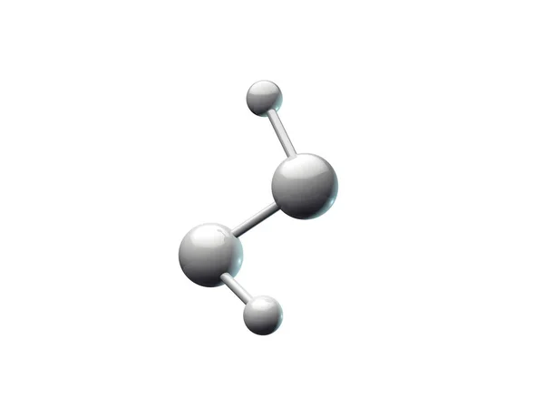 Molecule van waterstof geïsoleerd op witte achtergrond — Stockfoto