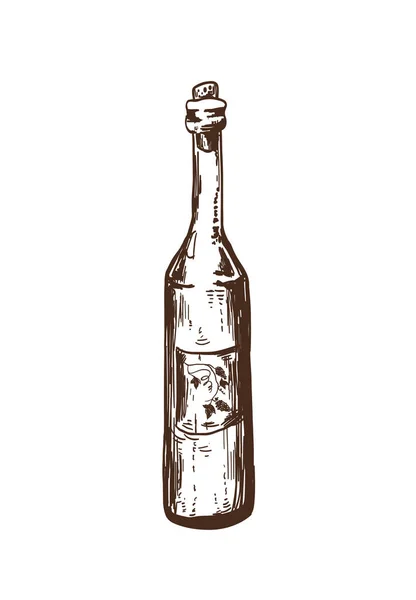 Vintage flaska på vit bakgrund — Stockfoto