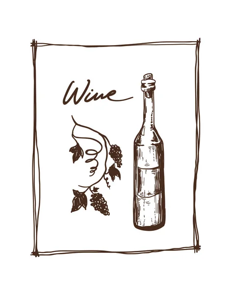 Weinvektorillustration — Stockfoto