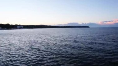 gün batımında Timelapse Denizi