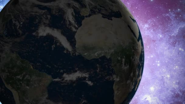 Uzayda Dünya gezegeni — Stok video