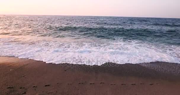 Kinderen spelen op het strand — Stockvideo