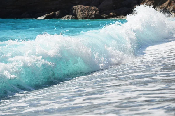 Splash of foam waves — стоковое фото