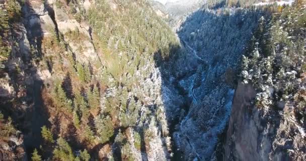 Hermoso viaducto en Suiza, vista aérea — Vídeo de stock