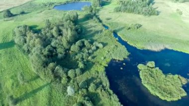 yeşil çayırlar havadan görünümü