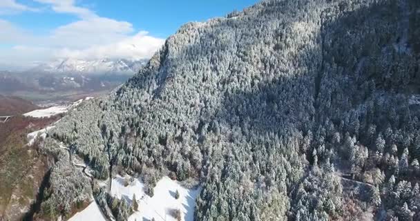 Гори в Швейцарії, в зимовий час пташиного польоту — стокове відео
