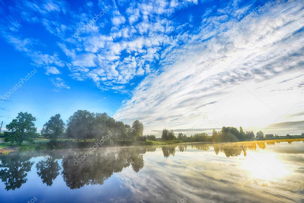 beautiful evening landscape.