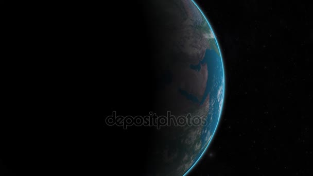 Planeet aarde op wit — Stockvideo