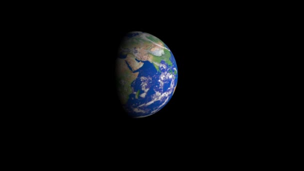 Planeta Země na bílém pozadí — Stock video
