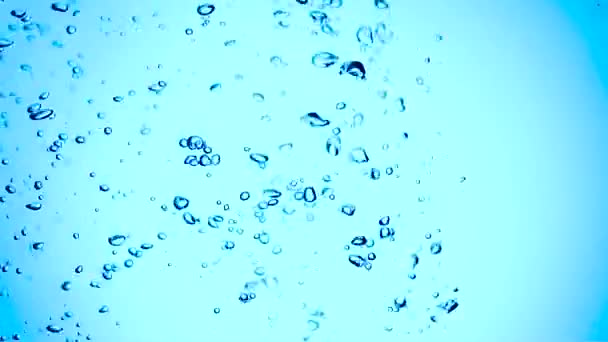 Bubbles in water slow motion — Stock Video