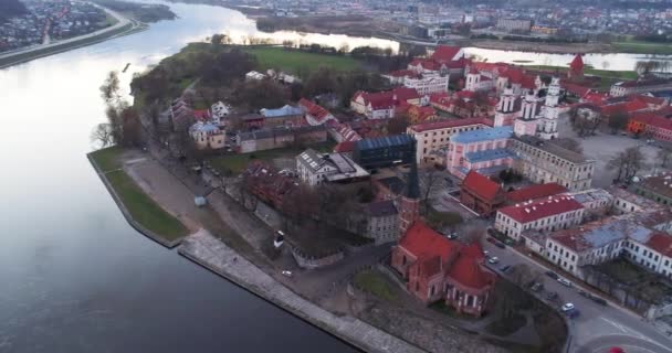 Vue aérienne de la vieille ville d'evenenig — Video