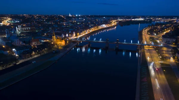 old town of city at night