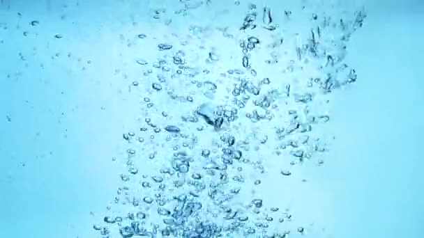 Kabarcıklar su yavaş hareket — Stok video