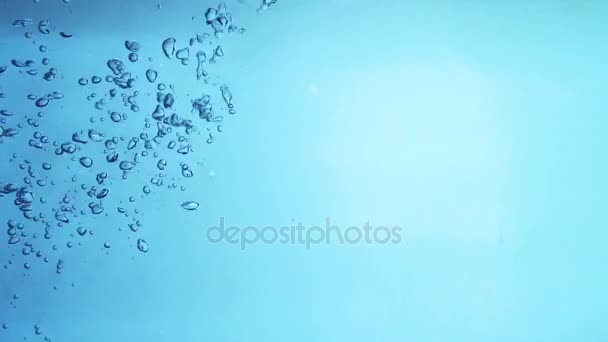 气泡在水慢动作 — 图库视频影像