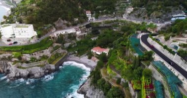 Amalfi Coast İtalya güzel havadan görünümü