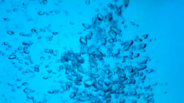 Bubbles in water slow motion — Stock Video