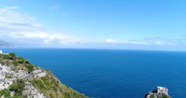 güzel amalfi Coast Güney İtalya, havadan görünümü