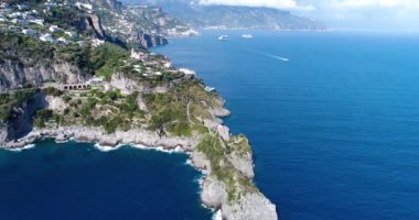 güzel amalfi Coast Güney İtalya, havadan görünümü
