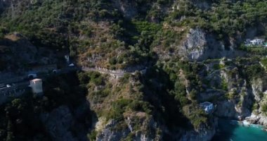 güzel amalfi Coast Güney İtalya, havadan görünümü