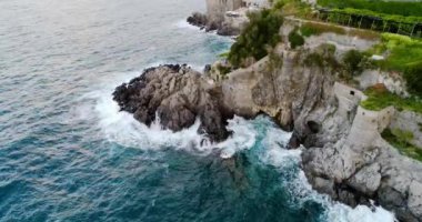 Amalfi Coast İtalya güzel havadan görünümü