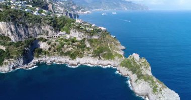 güzel amalfi Coast Güney İtalya, havadan görünümü