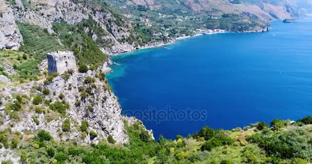 Amalfi coast İtalya Dağları Panoraması — Stok video