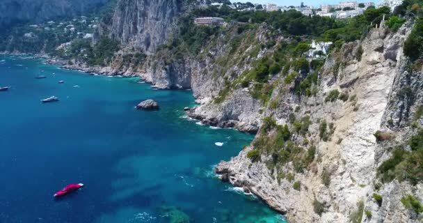 Flygfoto över ön Capri — Stockvideo