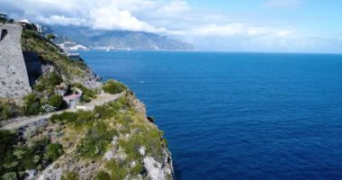 güzel amalfi Coast Güney İtalya, havadan görünümü