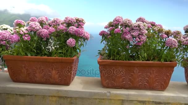 Bela vista em Ravello sul da Itália — Vídeo de Stock