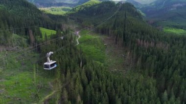 fligh teleferik Dağları üzerinde