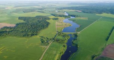 Kuş görünümü göz sabah nehirde