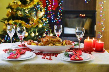 Tavuk lezzetli akşam yemeği