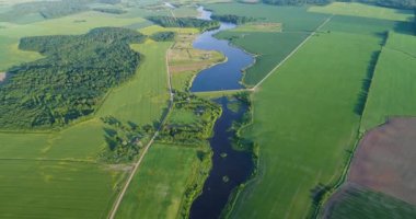 Kuş görünümü göz sabah nehirde